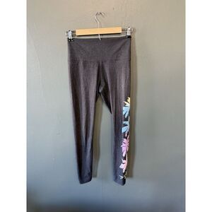 Pink by Victoria Secret Womens Gray Graphic Cropped Legging Pants Size Small